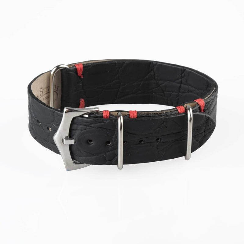 Milano Straps Black Barenia Leather Watch Strap