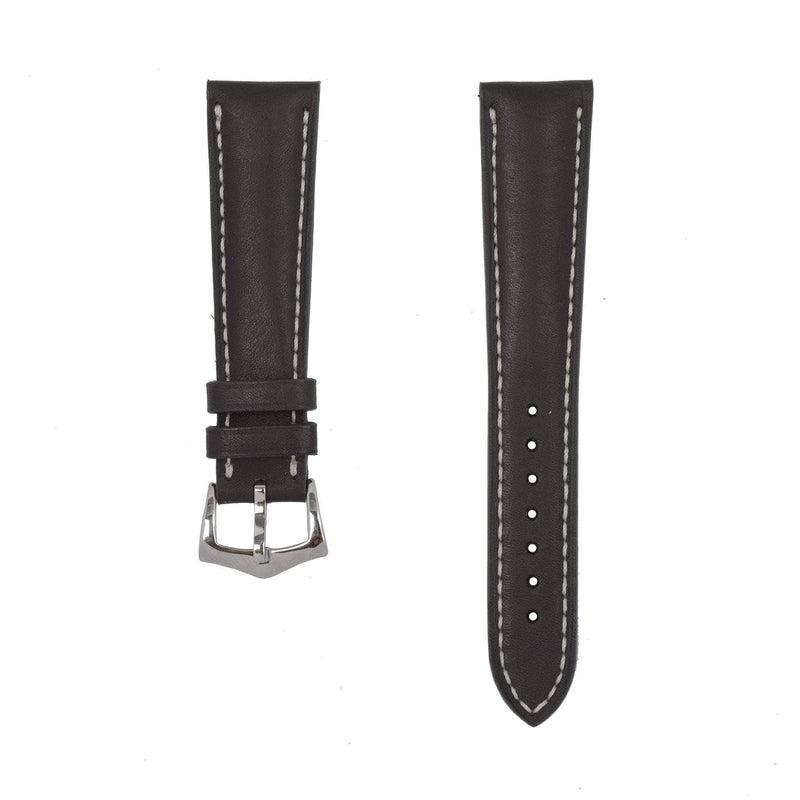 Black Barenia Leather Watch Strap