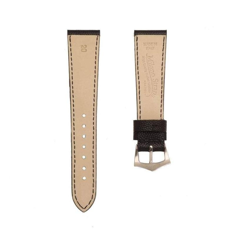Black Hammered Calfskin Watch strap - Milano Straps