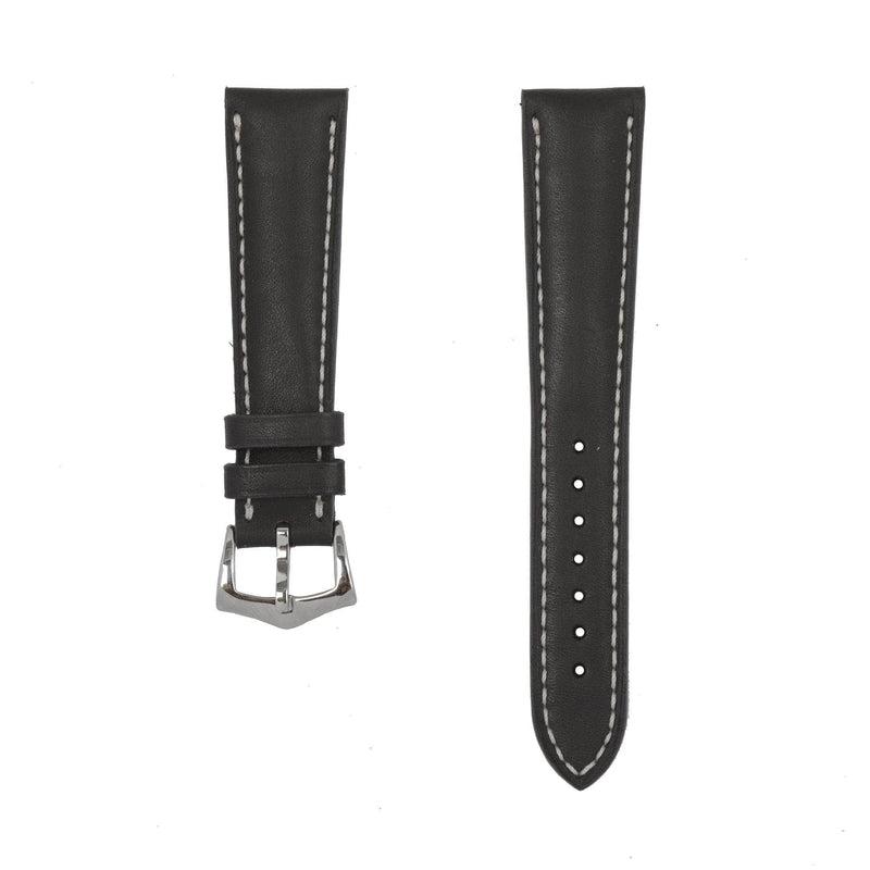 Black Roano Leather Watch Strap - Milano Straps