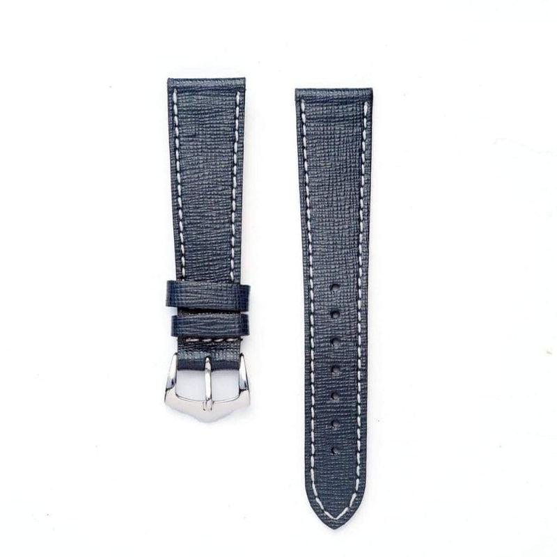 Black Saffiano Leather Watch Strap - Milano Straps