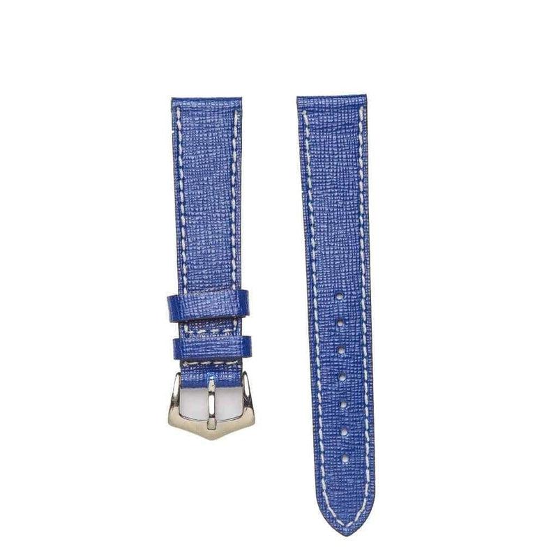 Blu Saffiano Leather Watch Strap - Milano Straps