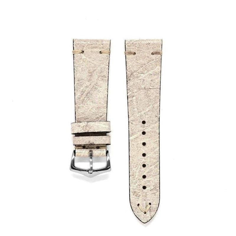 Bone Vintage Leather Watch Strap - Milano Straps