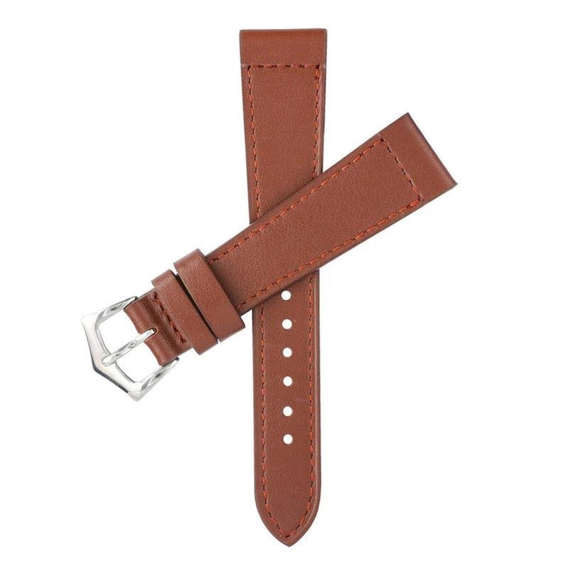 Brown Calfskin Leather Watch Strap - Milano Straps