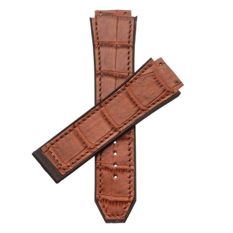 Brown Genuine Alligator Watch Strap for Hublot Big Bang - Milano Straps