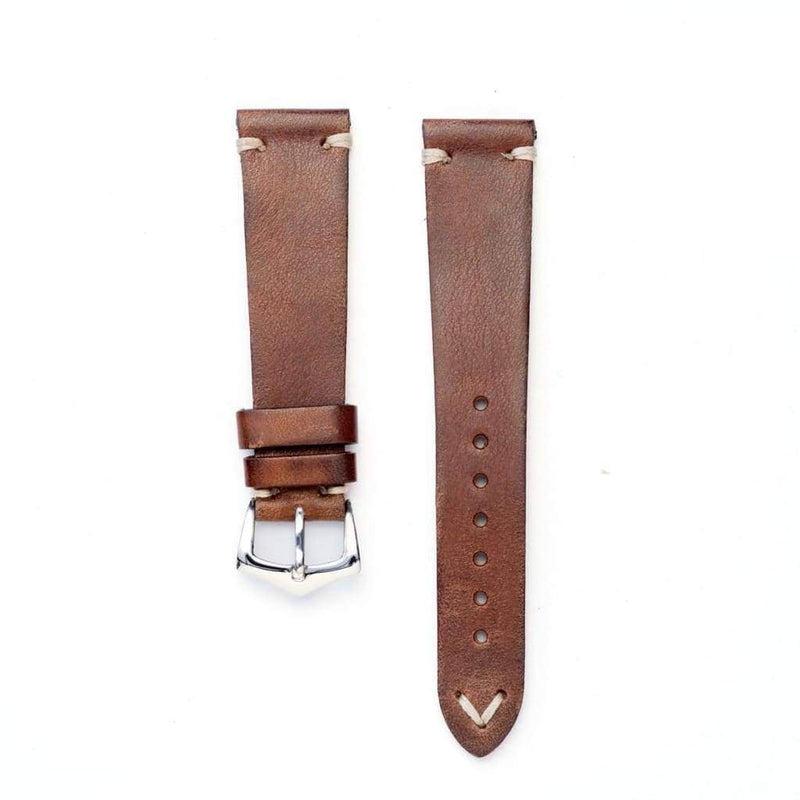 Brown Leather Vintage Watch Strap - Brown - Milano Straps
