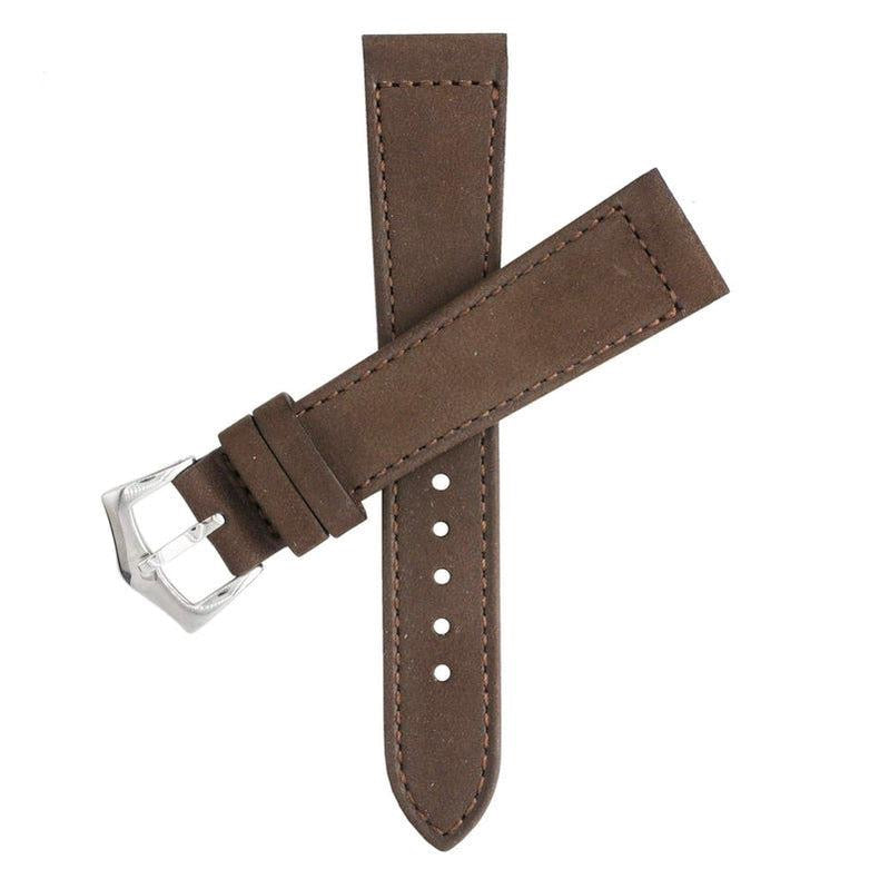 Brown Nabuck Leather Watch Strap - Milano Straps
