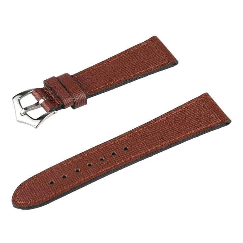 Burgundy Saffiano Leather Watch Strap - Milano Straps