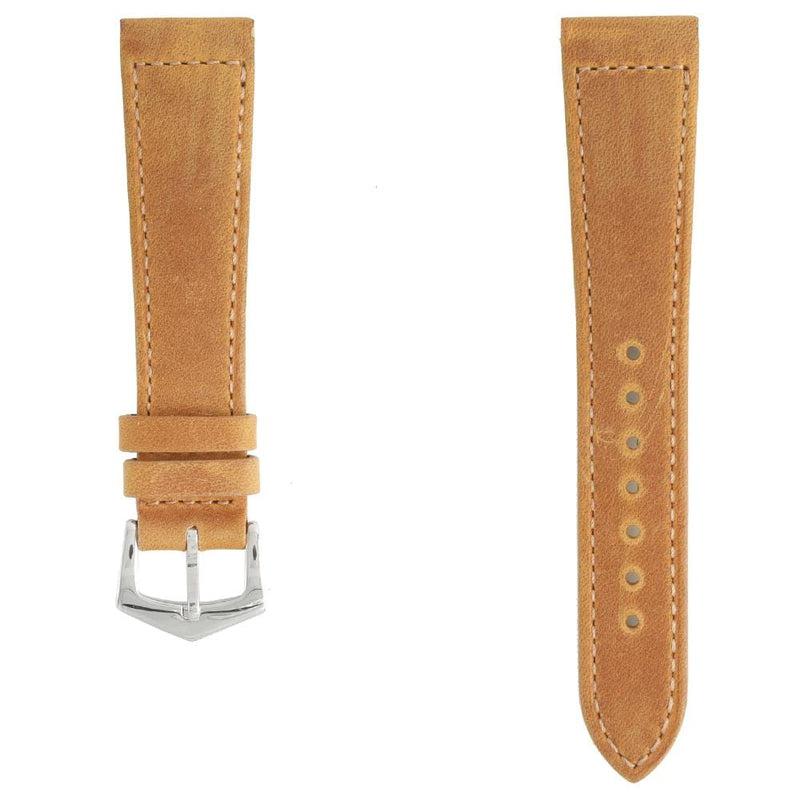 Cognac Crazy Horse Leather Watch Strap - Milano Straps