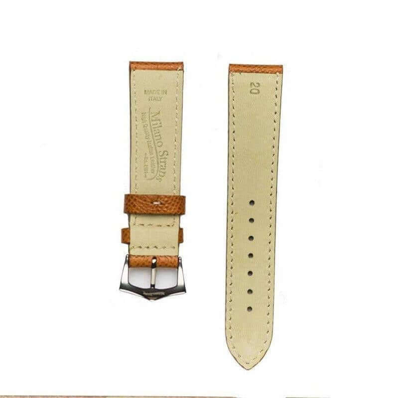 Milano Straps Cognac Epsom Leather Watch Strap