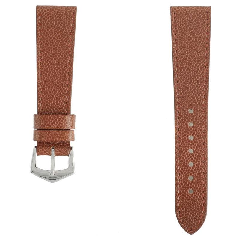 Cognac Hammered Calfskin Watch strap - Milano Straps