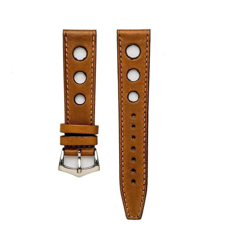 Cognac "Rally" Leather Watch Strap - Milano Straps