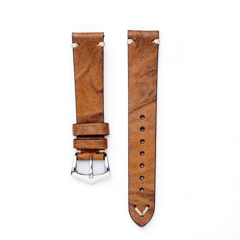 Cognac Vintage Leather Watch Strap - Cognac - Milano Straps