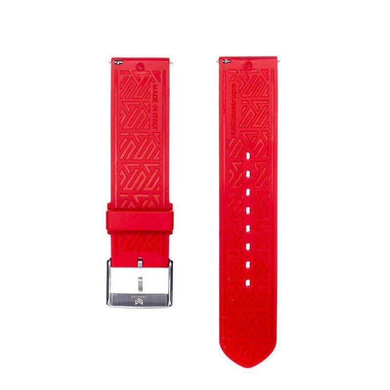 Eco-Flex Watch Band for Any Smartwatch - Red - Milano Straps