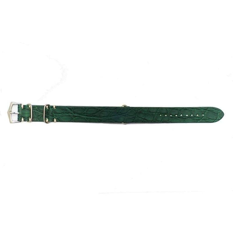 Green Crocodile Italian Watch strap - Milano Straps