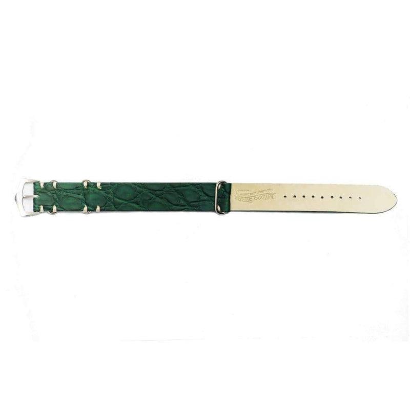 Green Alligator Military Watch strap - Milano Straps