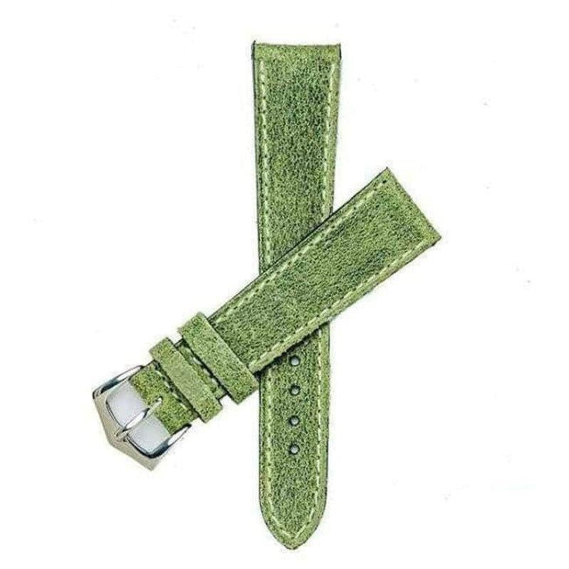 Green Leather Vintage Watch Band - Milano Straps