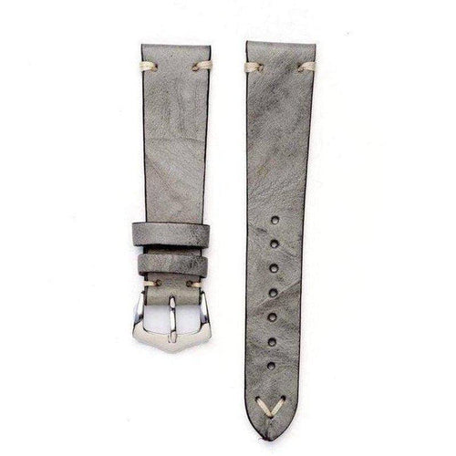Grey Vintage Leather vintage watch strap Milano Straps