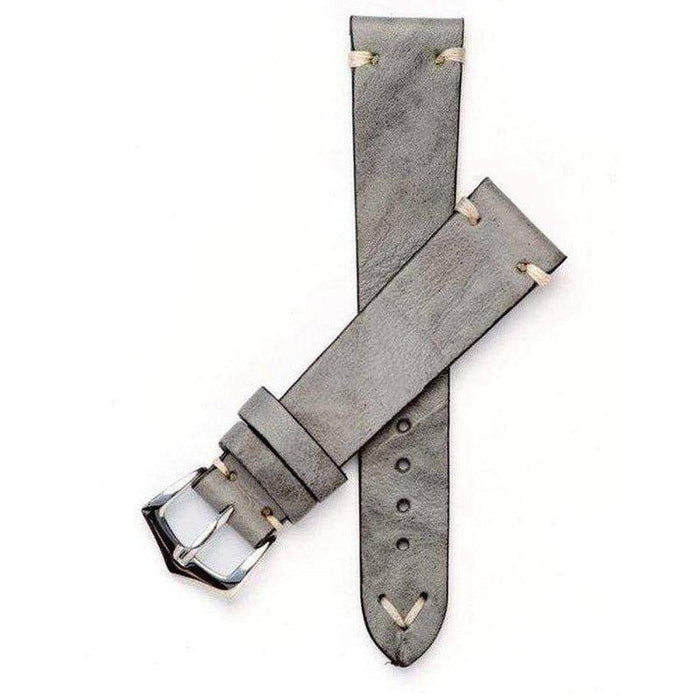 Grey Vintage Leather vintage watch strap Milano Straps