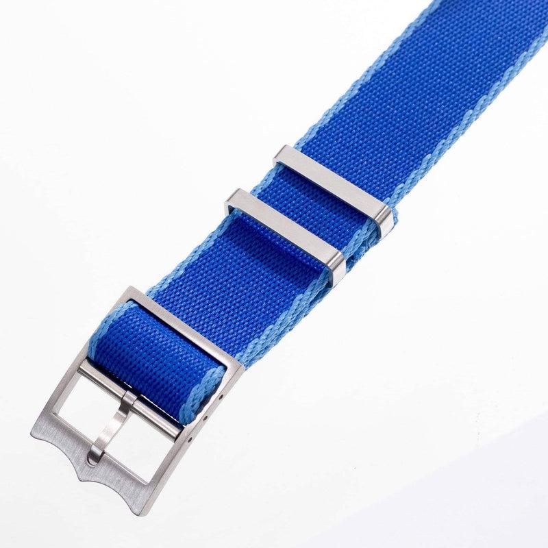 Nato Watch Strap Blue - Light Blue - Tudor Watch Style - 100% Recycled - Milano Straps