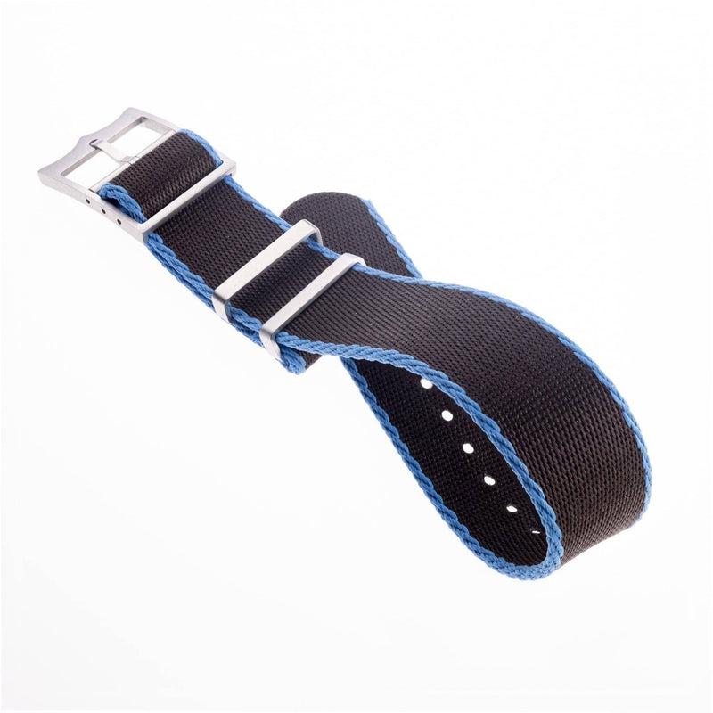 Nato Watch Strap Brown - Light Blu - Tudor Watch Style - 100% Recycled - Milano Straps