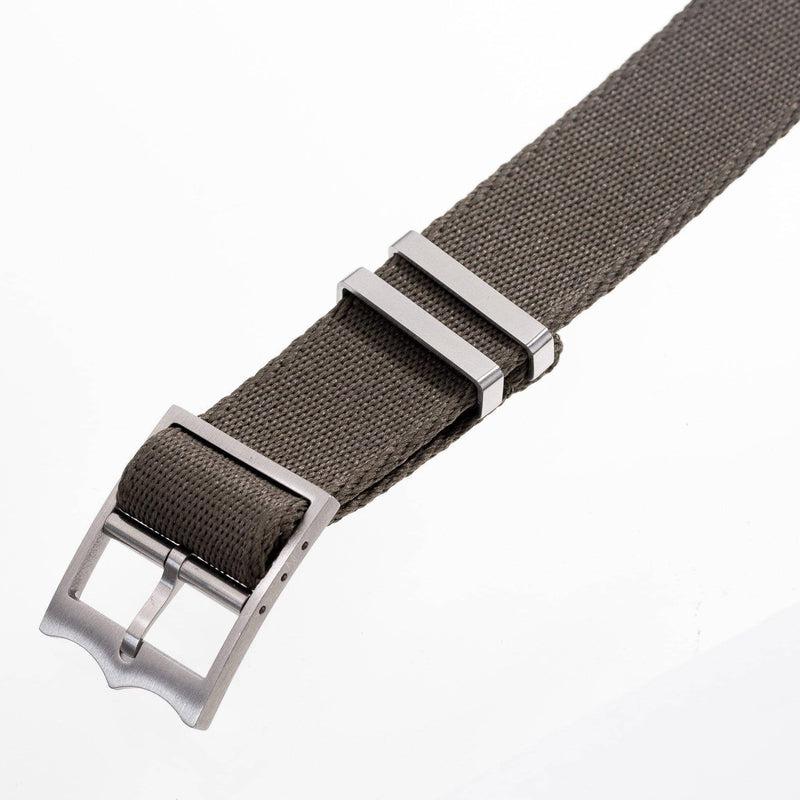 Deluxe Nylon Nato Watch Strap Olive Drab Green - Gold Brushed