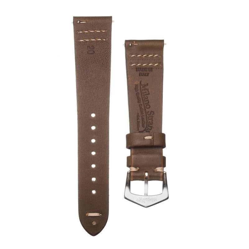 Olive Vintage Leather Watch Strap - Olive - Milano Straps