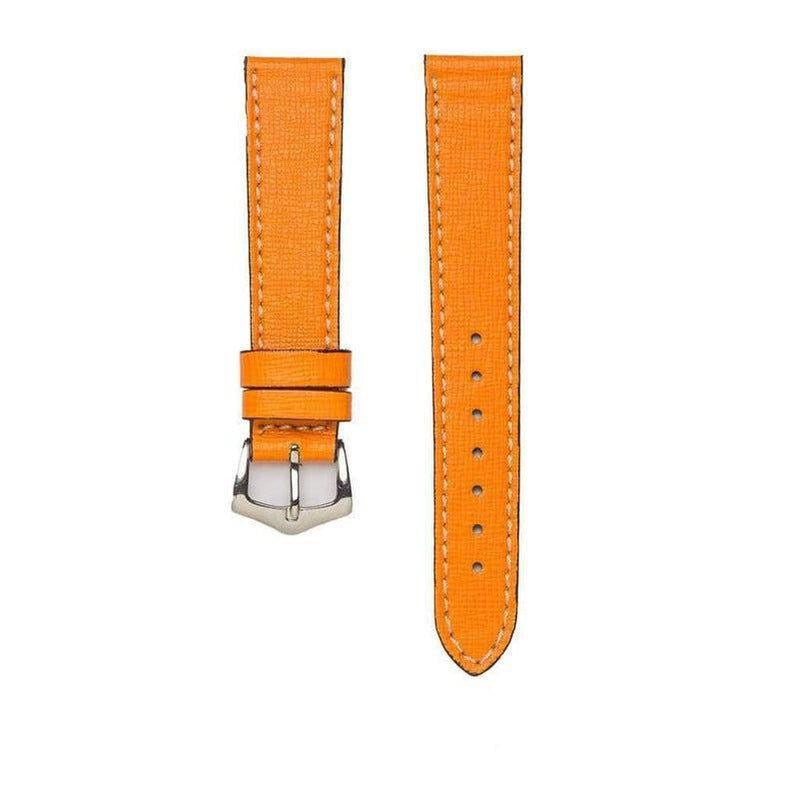 Orange Saffiano Leather Watch Strap - Milano Straps