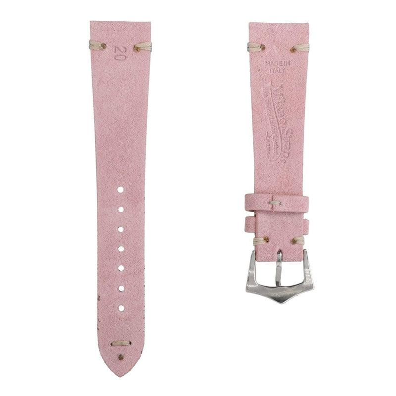 Pink Suede Vintage Leather Watch Strap - Milano Straps
