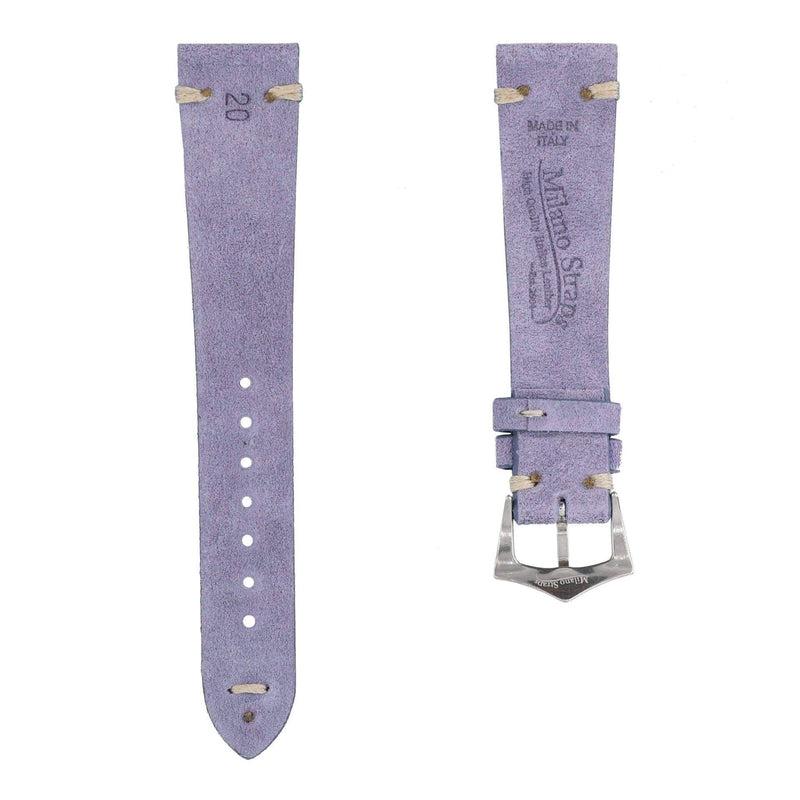 Purple Suede Vintage Leather Watch Strap - Milano Straps