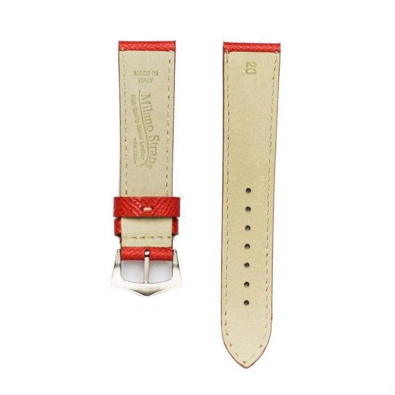 Red Epsom Leather Watch Strap - Milano Straps