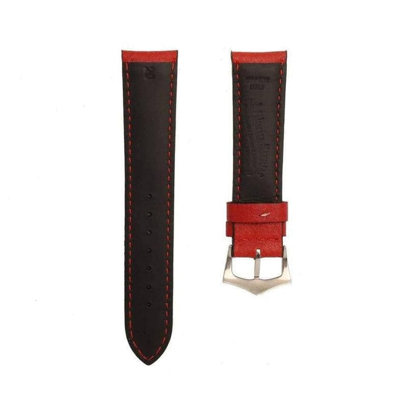 Red Leather Watch Strap - Milano Straps