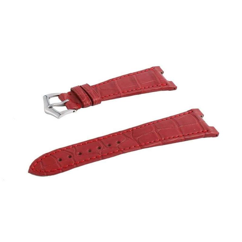 Red Matt Genuine Alligator Watch Strap Patek Philippe Compatible - Milano Straps