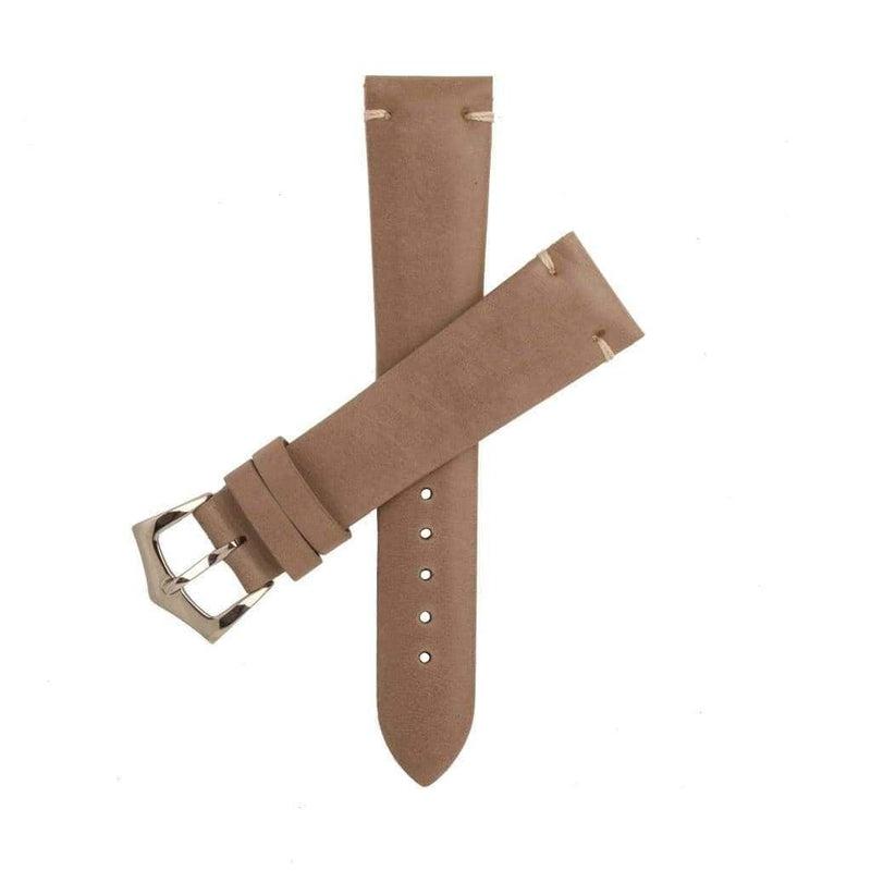 Taupe Calfskin Leather Vintage Watch Strap - Milano Straps