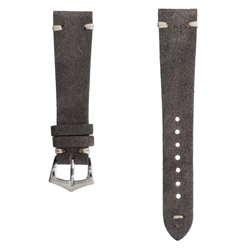 Taupe Suede Vintage Leather Watch Strap - Milano Straps