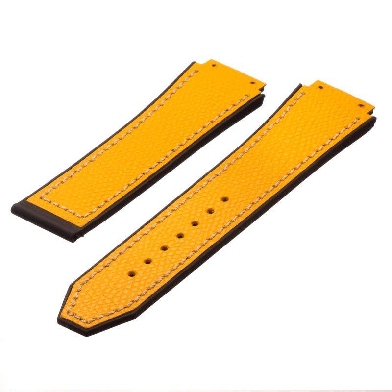 Yellow Hammered Italian Leather for Hublot Big Bang - Milano Straps