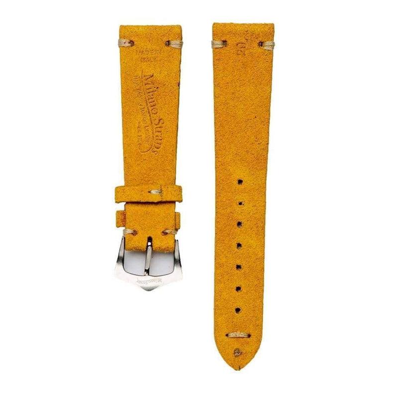 Yellow Suede Vintage Leather Watch Strap - Milano Straps
