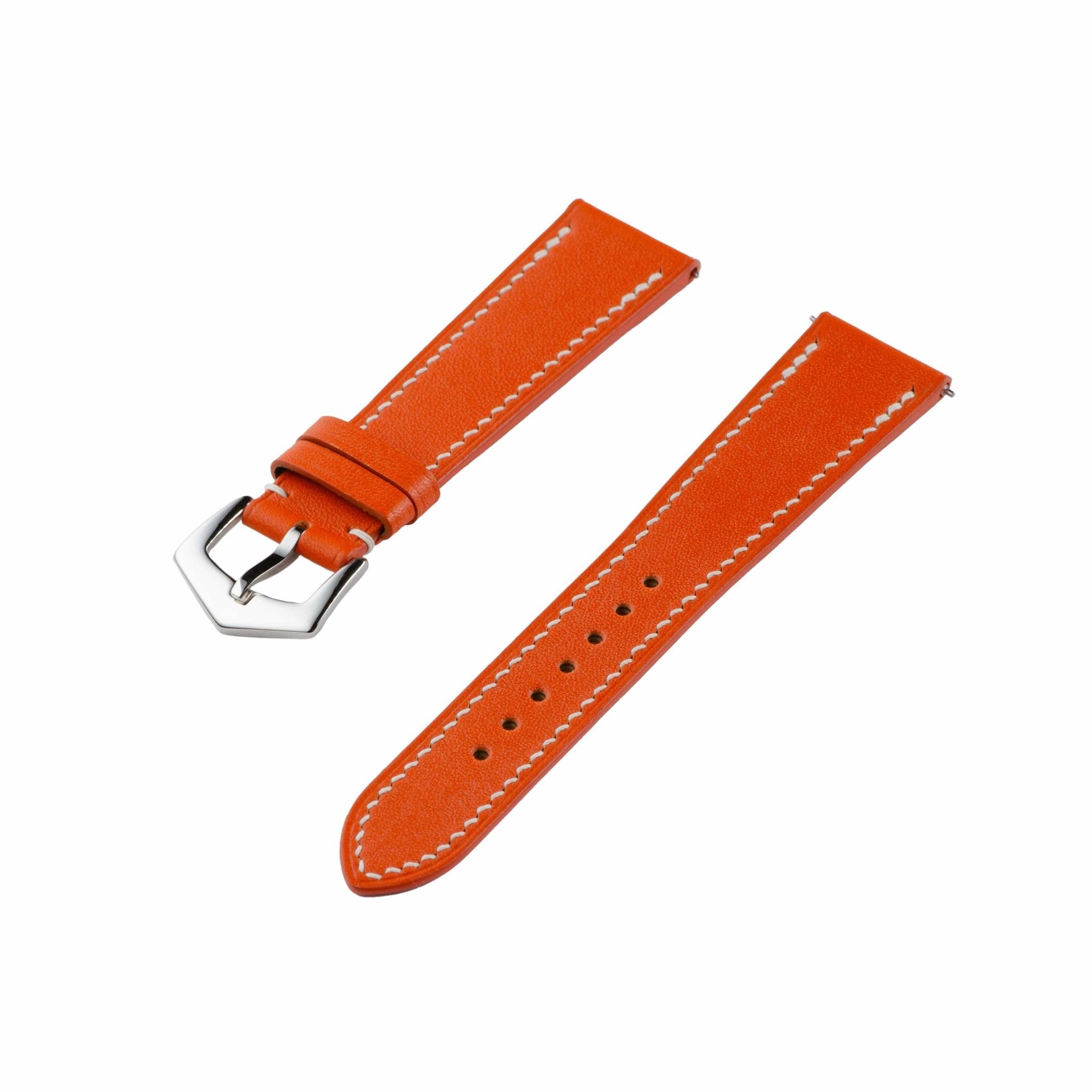 Orange Barenia Leather Watch Strap | Milano Straps | Watch Bands