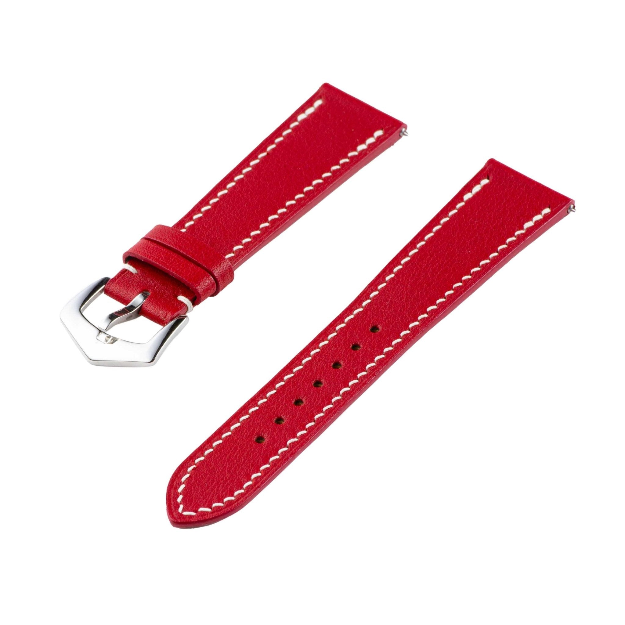 Milano Straps Red Swift Leather Watch Band | Watch Straps