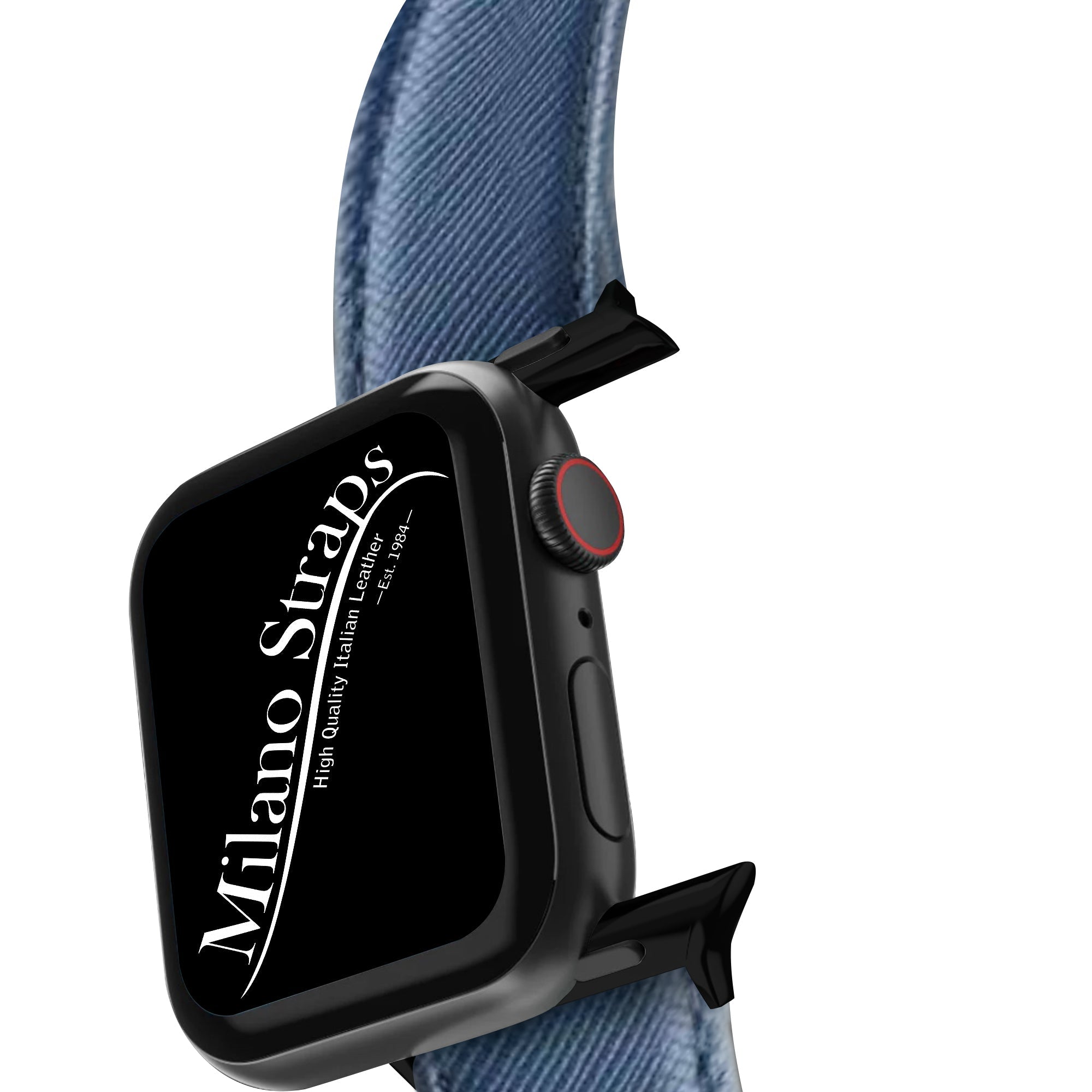 Apple Watch Leather Band ™ Blue Saffiano Tone Stitches - Milano Straps