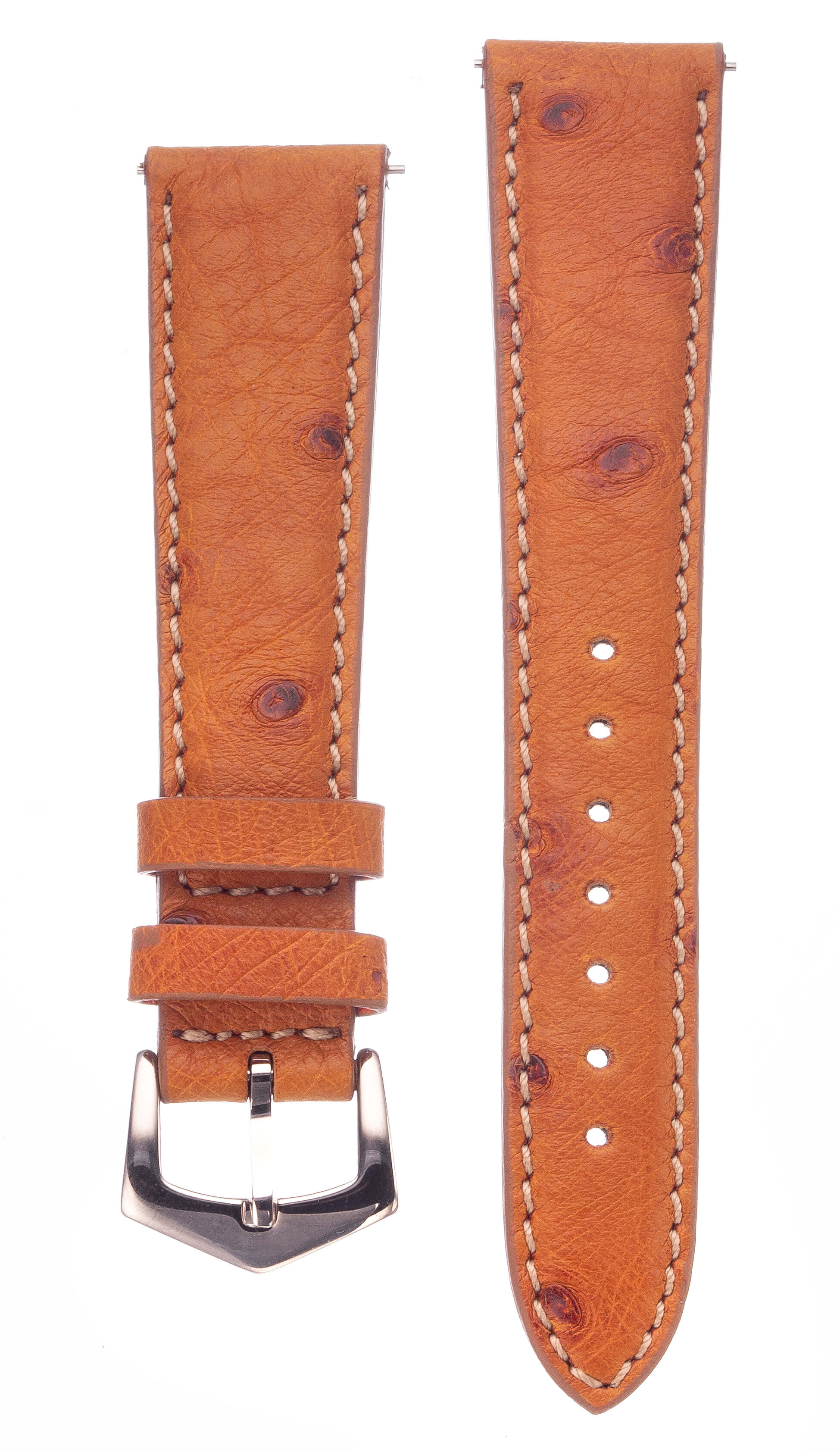 Apple Watch Leather Band ™ Cognac Ostrich Leather Straps - Milano Straps