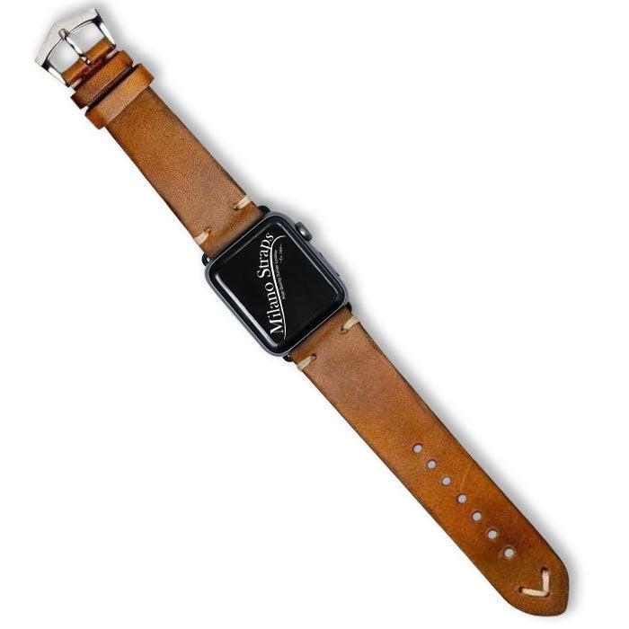 Apple Watch Leather Band ™ Cognac Vintage - Milano Straps