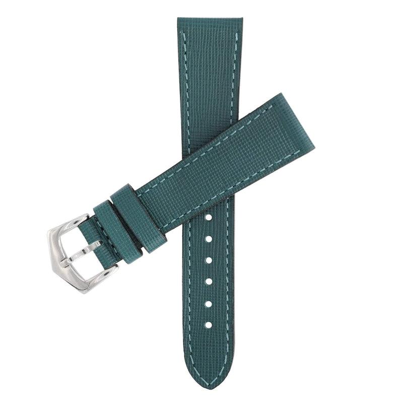 Apple Watch Leather Band ™ Green Saffiano Tone Stitches - Milano Straps