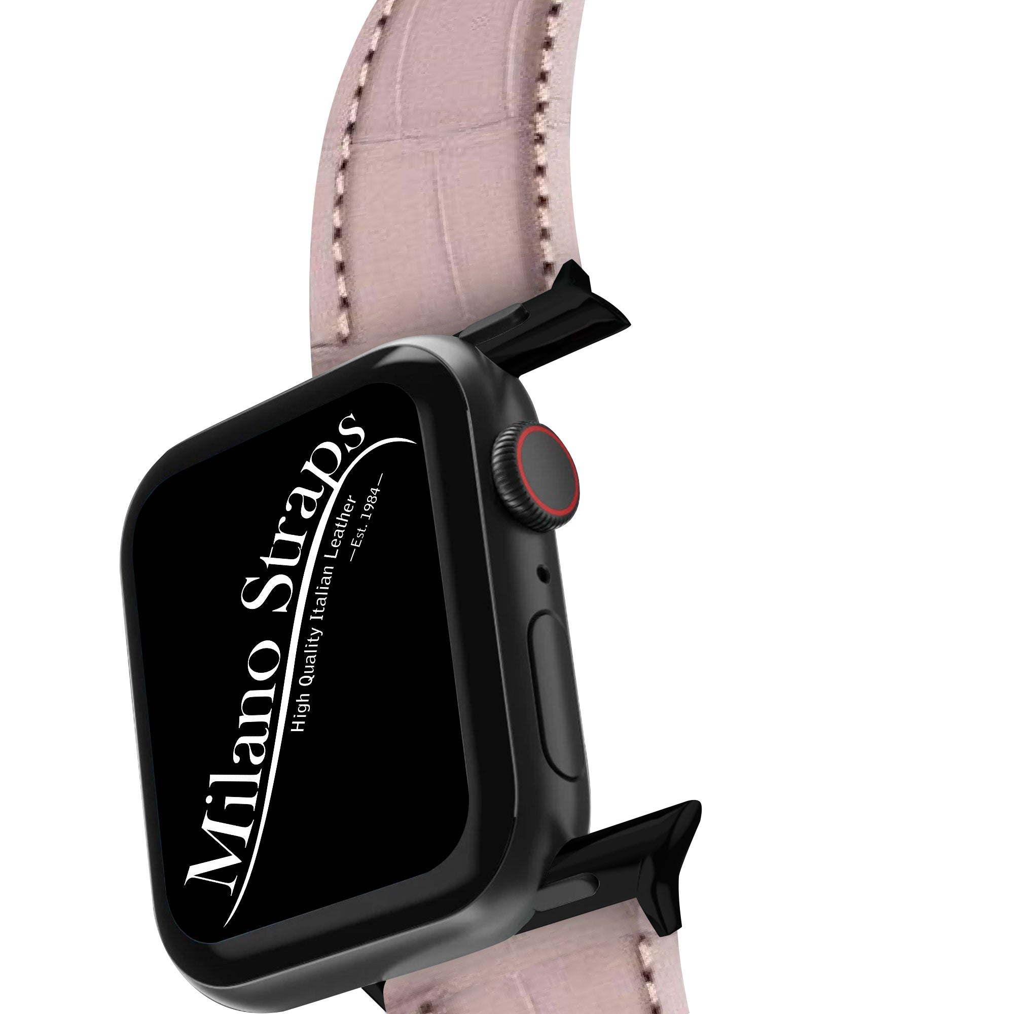 Apple Watch Leather Band ™ Grey Matt Alligator Watch Strap - Milano Straps