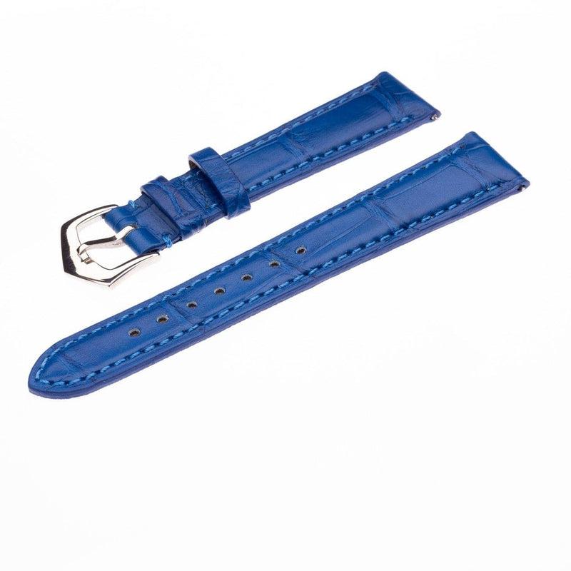 Apple Watch Leather Band ™ Light Blue Matt Alligator Watch Band - Milano Straps