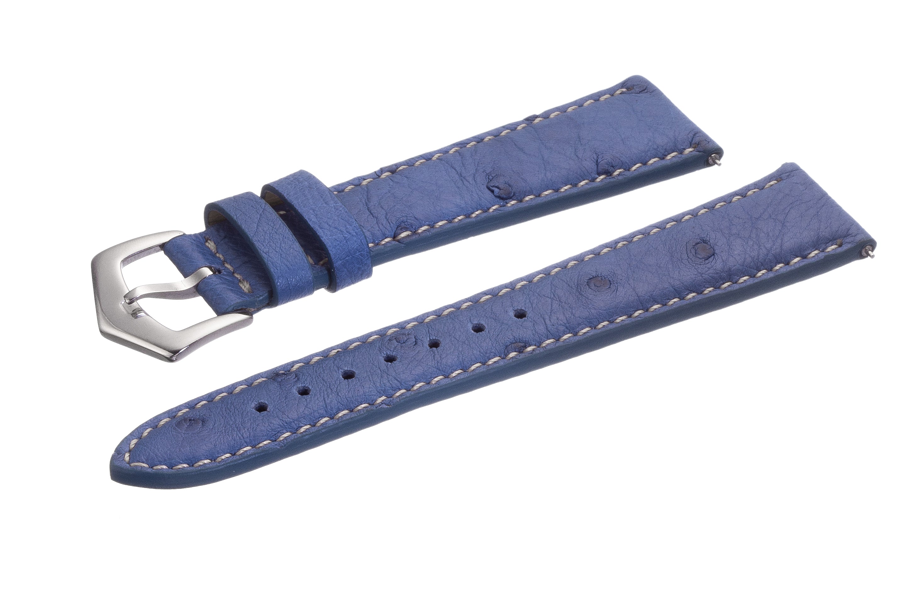 Apple Watch Leather Band ™ Light Blue Ostrich Leather Strap - Milano Straps