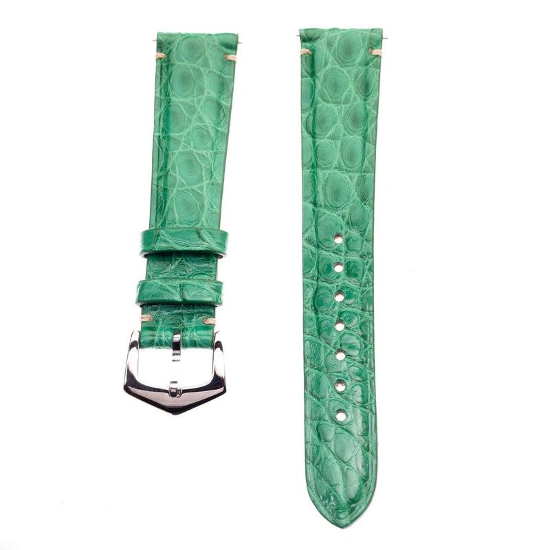 Apple Watch Leather Band ™ Millennium Green Millennium Alligator Minimal Stitches Watch Strap - Milano Straps