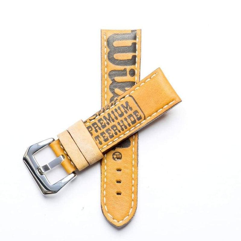Baseball Leather Watch Strap - Limited Edition - Natural color - Milano Straps