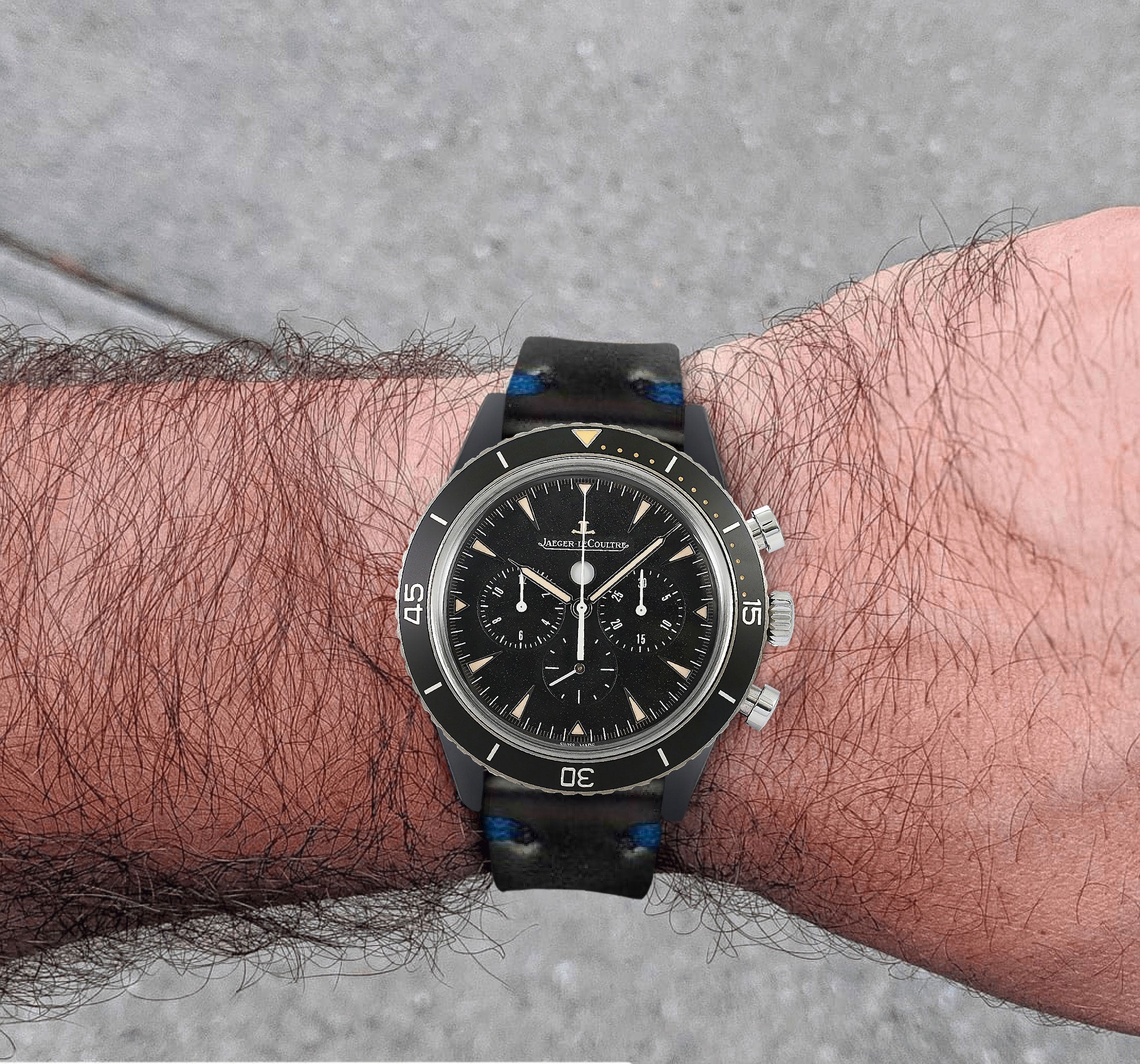 Black Blu Cordovan Leather Watch Strap - Milano Straps