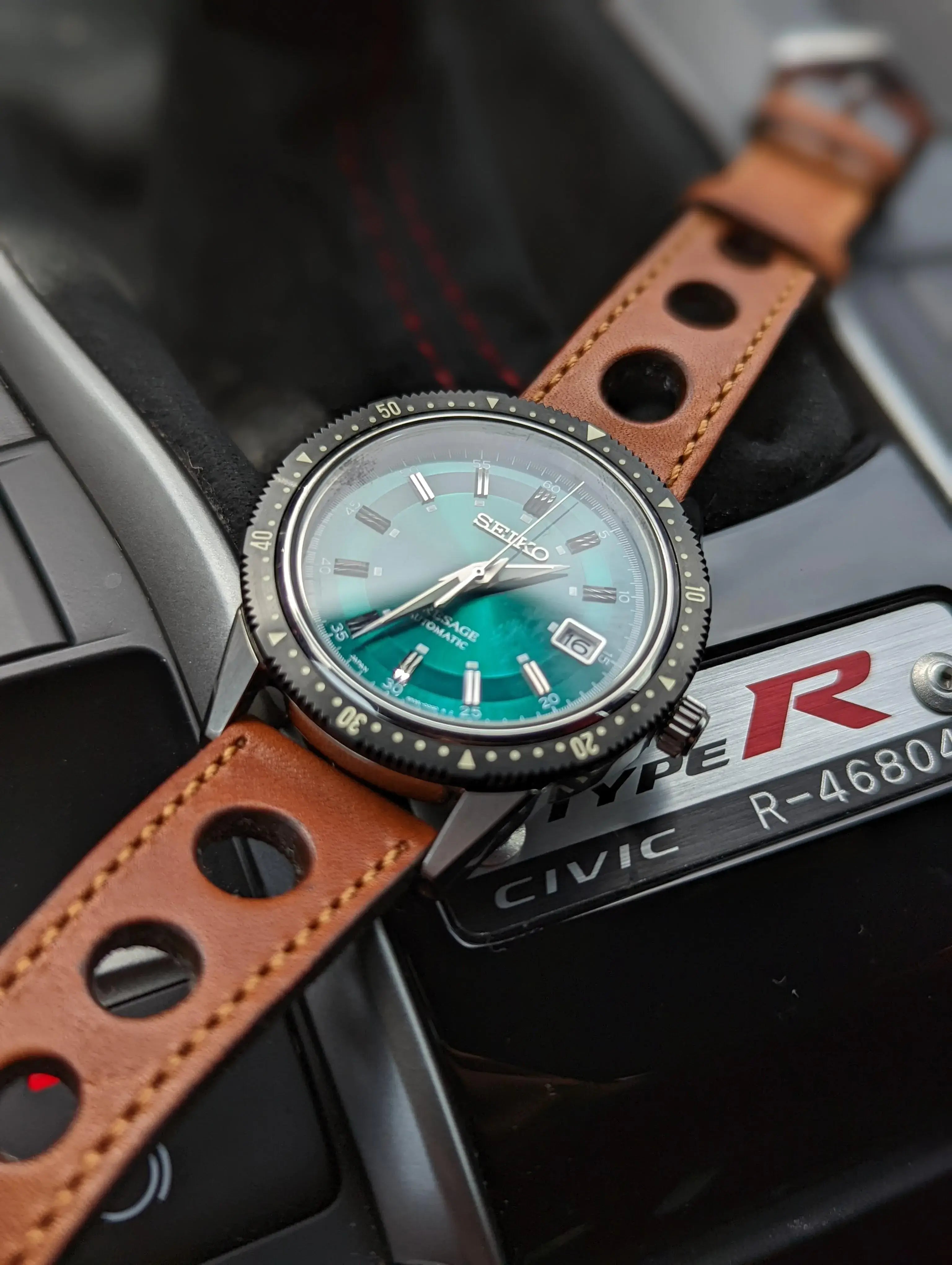 Cognac "Rally" Leather Watch Strap - Milano Straps